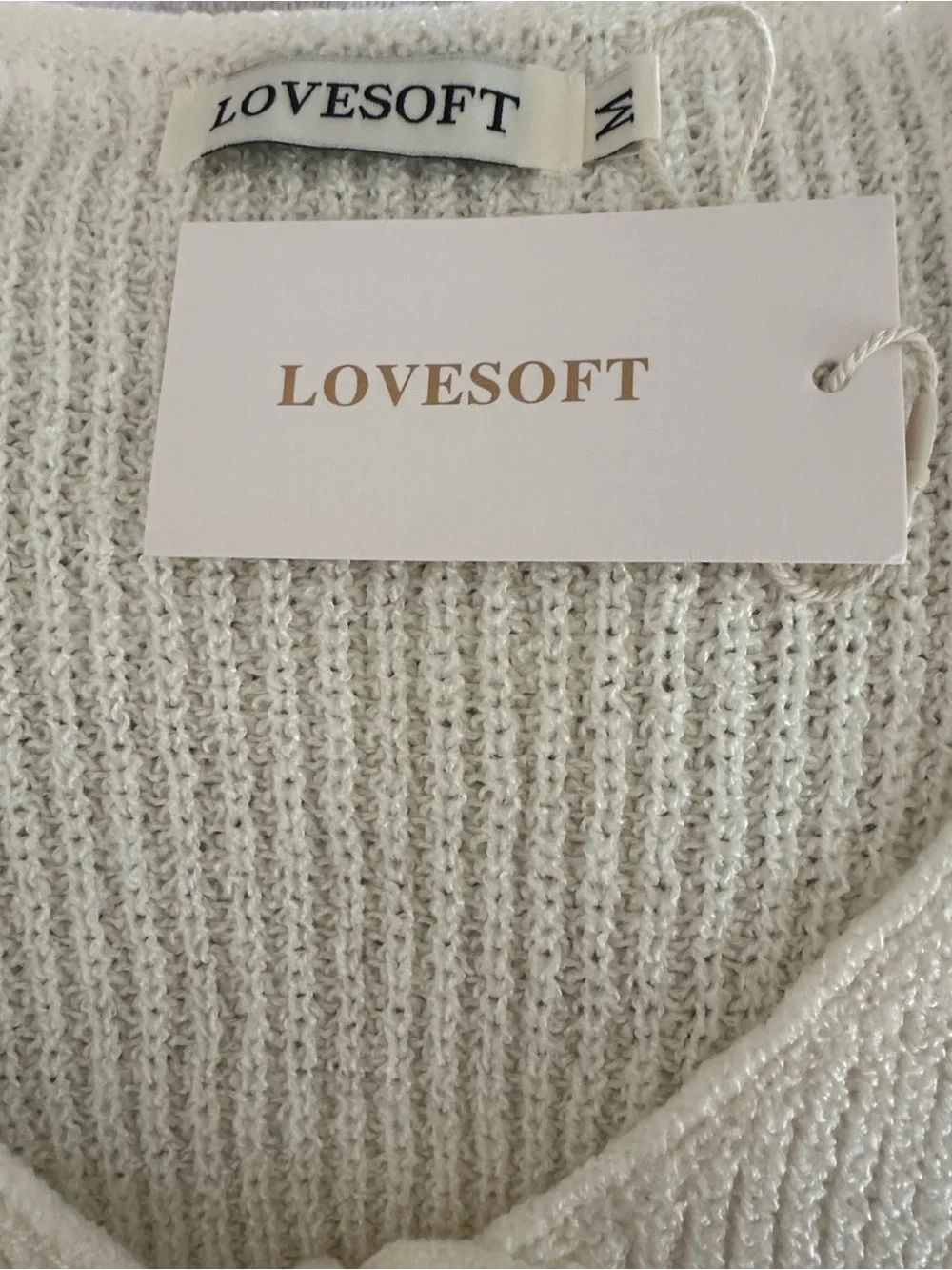 Women's Cream Knit Tie-Front Sweater Vest